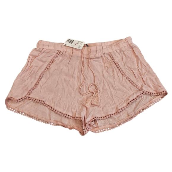 H&M Divided Light Pink Tassel Trim Shorts US 10 - Picture 6 of 7